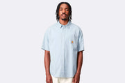 Carhartt WIP Toland Shirt Toland Stripe Blue Fog