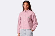 Carhartt WIP Wmns Toland Shirt Toland Stripe Pink Fog