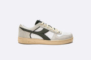 Diadora Magic Basket Low Suede Leather White Dark Forest