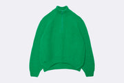 Lacoste Wmns Zip Neck Pearl Rib Wool Sweater