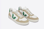 Veja V-10 Chromefree Leather White Emeraude Sahara
