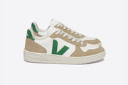 Veja V-10 Chromefree Leather White Emeraude Sahara
