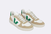 Veja Wmns V-10 Chromefree Leather White Emeraude Sahara