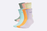Adidas Trefoil Crew Socks Chaussettes Silver Green Pink Yellow