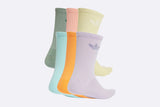 Adidas Trefoil Crew Socks Chaussettes Silver Green Pink Yellow