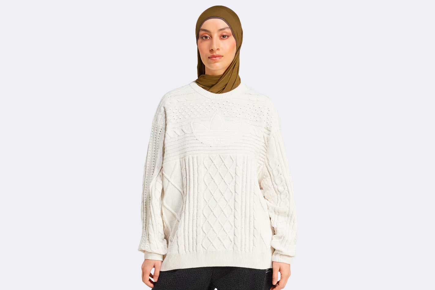 Adidas Wmns Kntd Trf Sweatshirt White