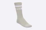 Birkenstock Cotton Crew Stripe Socks Stone Coin / White
