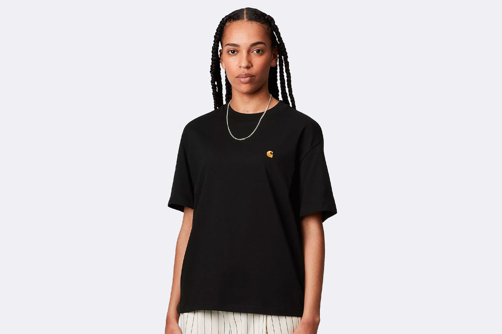 Carhartt WIP Wmns Chase T-Shirt Black Gold