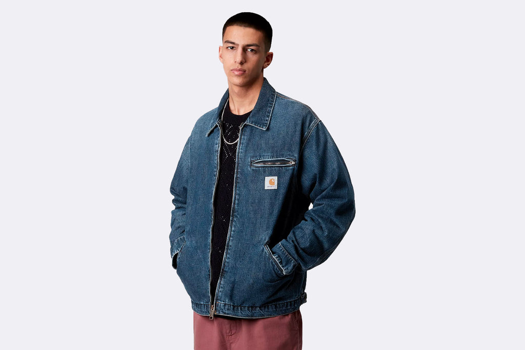 Carhartt WIP OG Detroit Jacket Blue Dark Used Wash