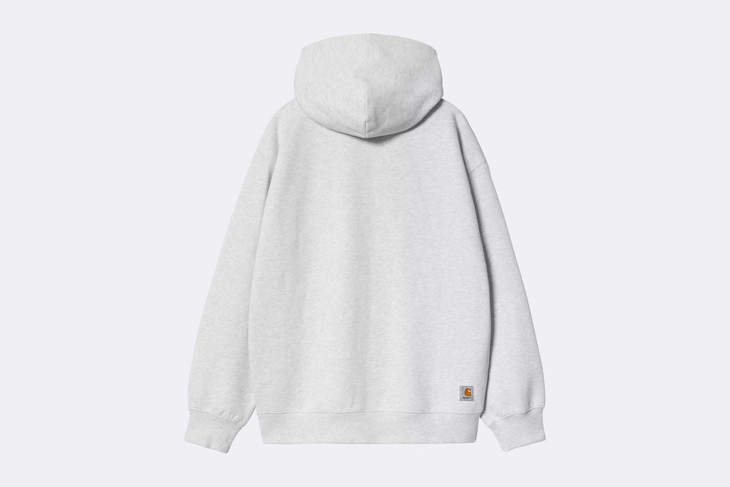 Carhartt WIP Hooded Wip Sweat Jacket Ash Heather Stone Washed
