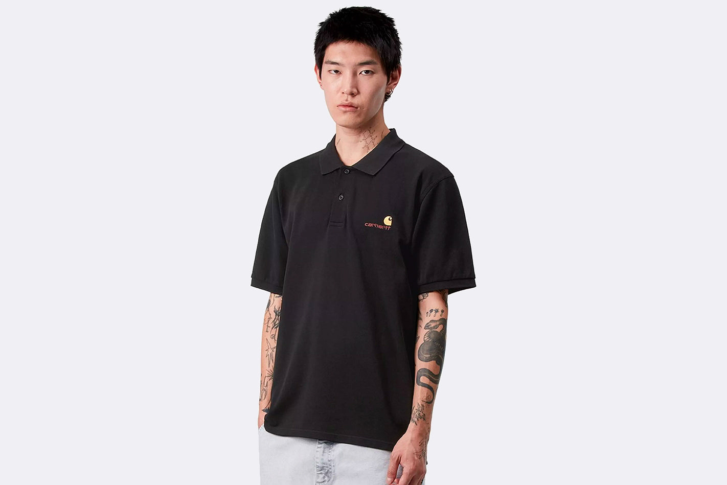 Carhartt WIP American Script Polo Black