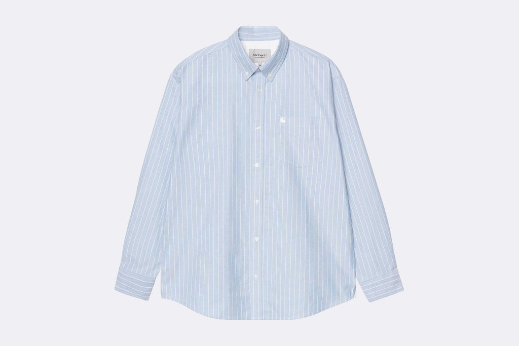 Carhartt WIP Cassel Shirt Cassel Stripe Bleach White