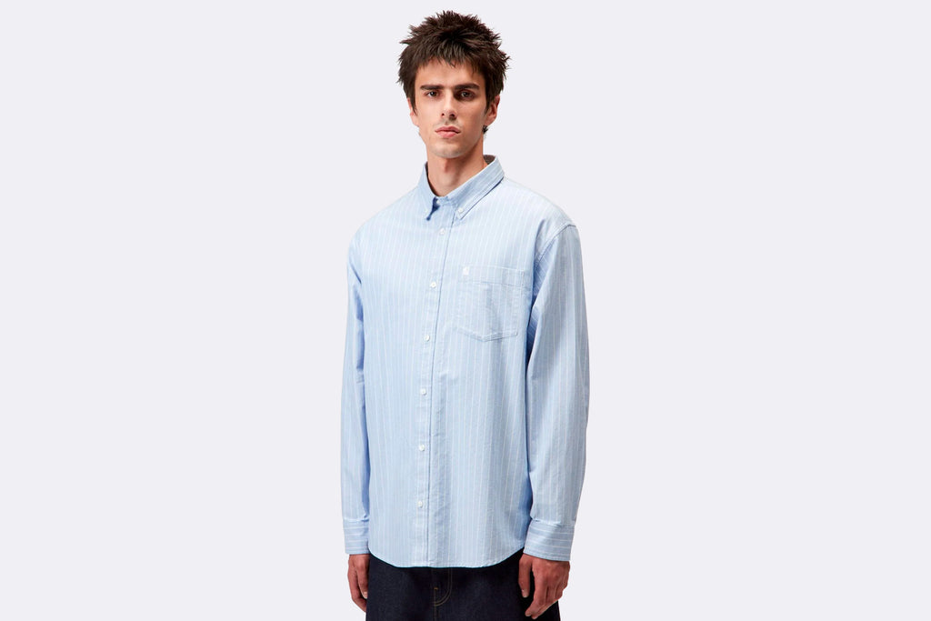 Carhartt WIP Cassel Shirt Cassel Stripe Bleach White