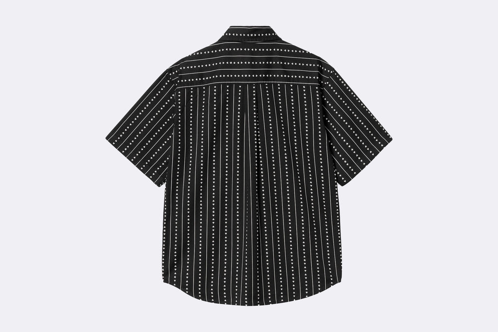 Carhartt WIP Drewe Shirt Heart Pinstripe Black