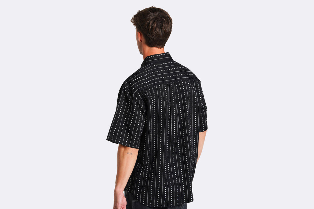 Carhartt WIP Drewe Shirt Heart Pinstripe Black