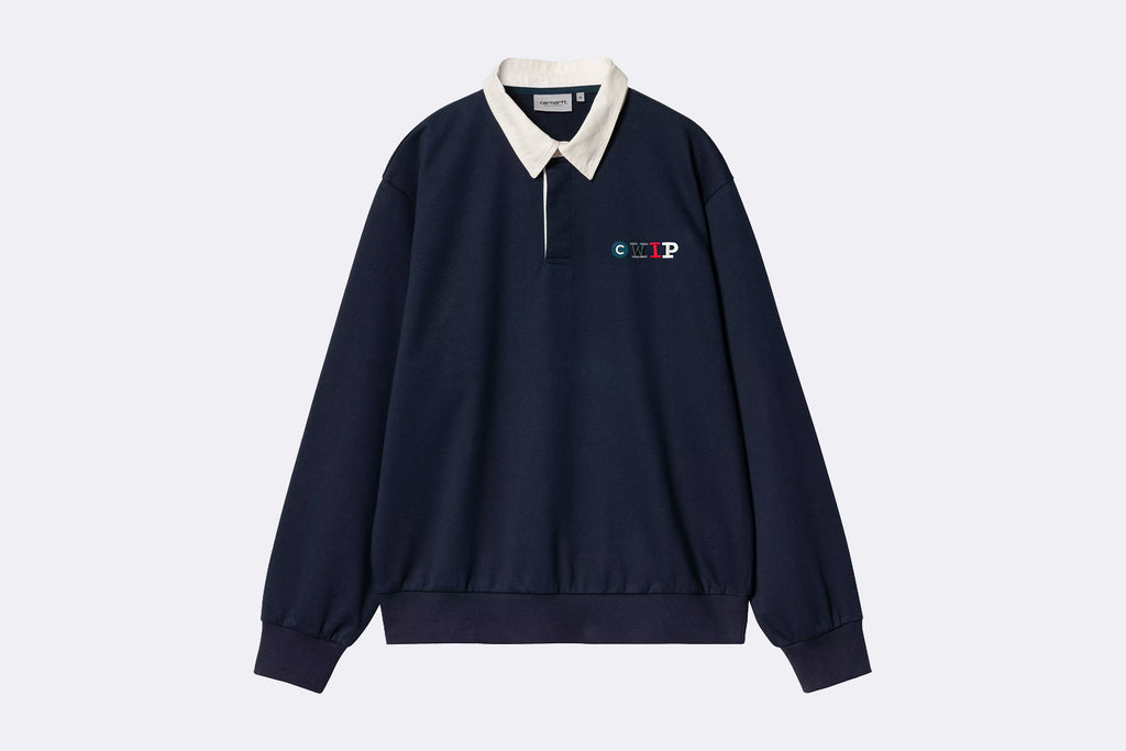 Carhartt WIP Flags Rugby Sweat Conifer Blue