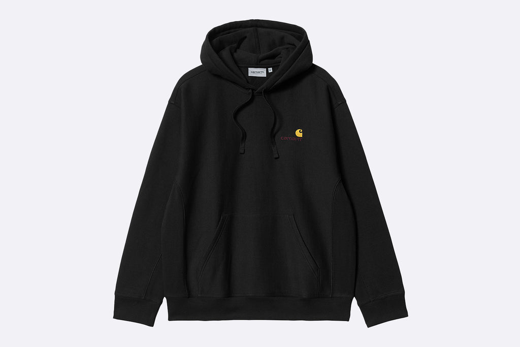 Carhartt WIP Hooded American Script Sweat Black