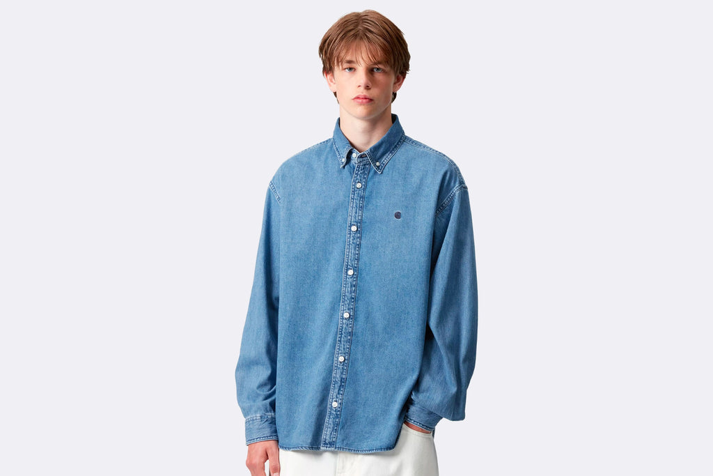 Carhartt WIP Lucas Shirt Blue Stone Washed