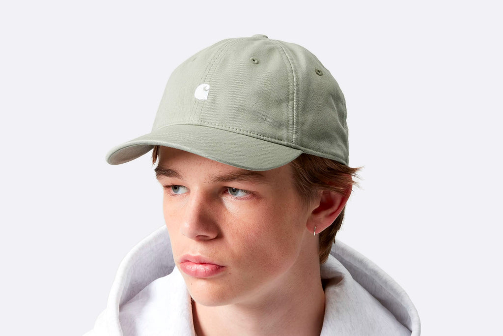Carhartt WIP Madison Logo Cap Pale Olive / White