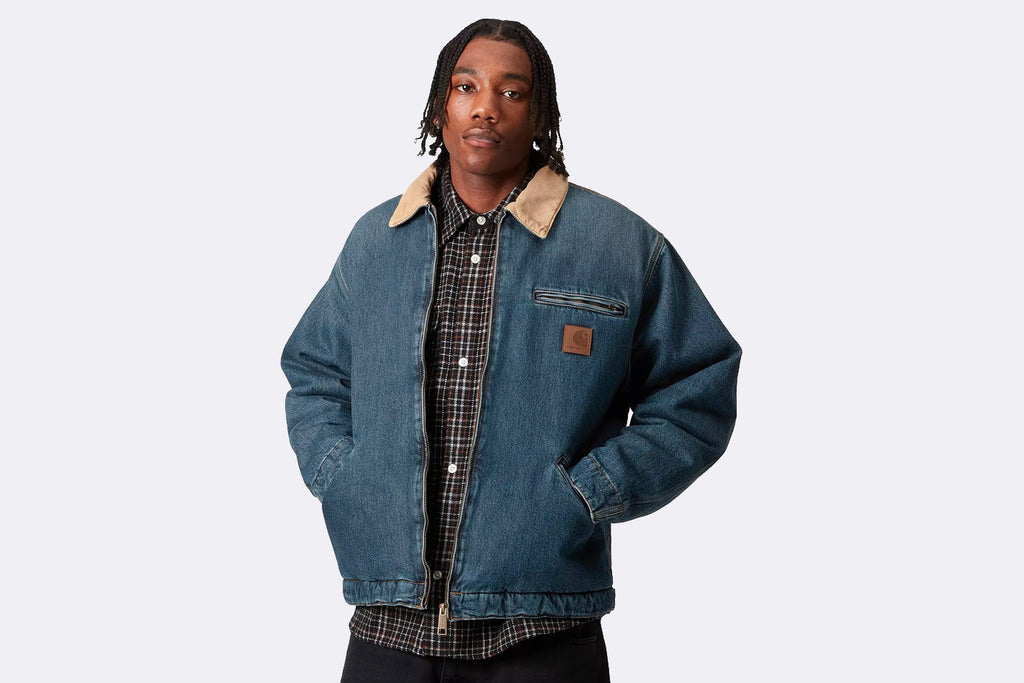 Carhartt WIP OG Detroit Jacket Blue Dusty H brown
