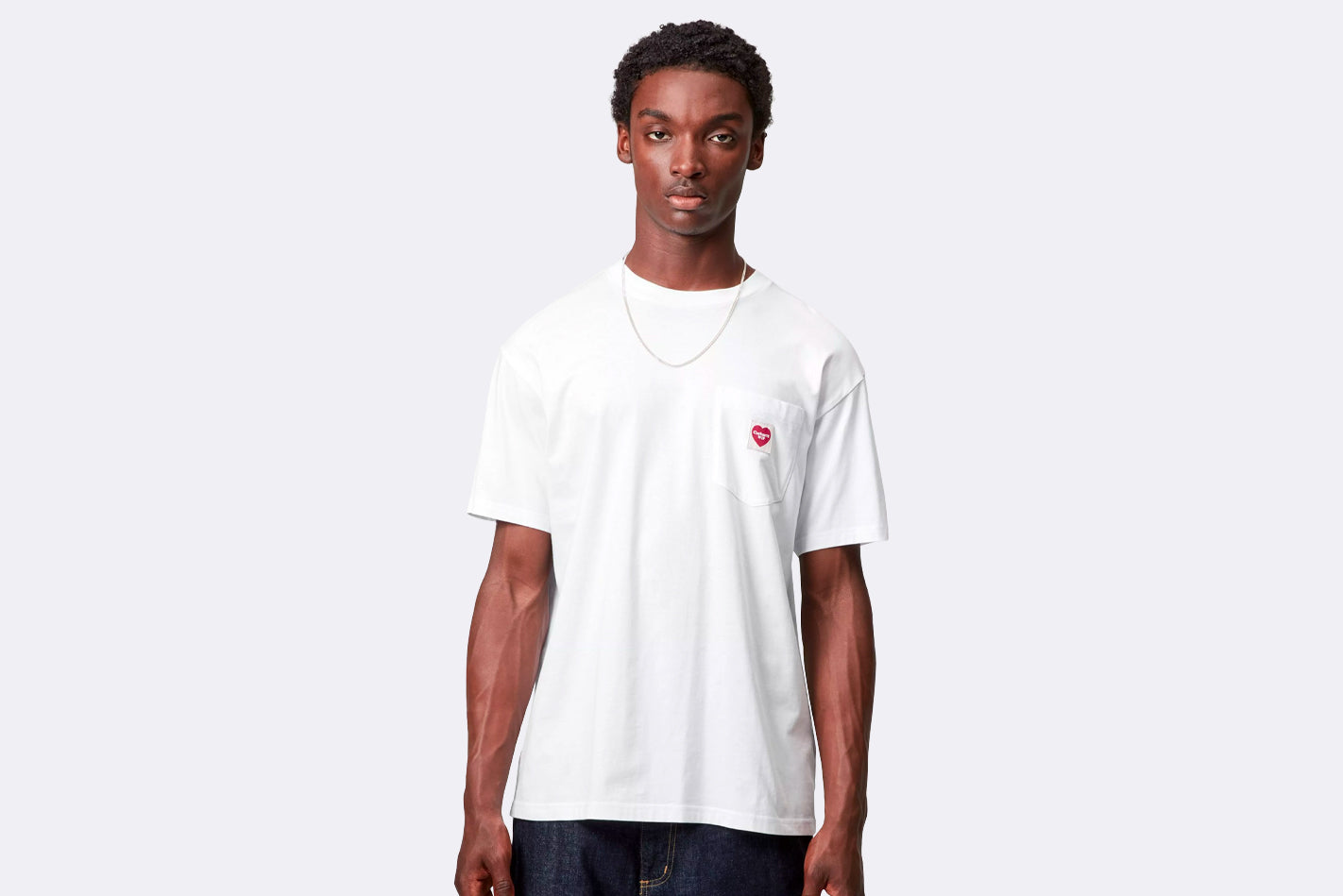 Carhartt WIP Pocket Heart T-shirt White / Red