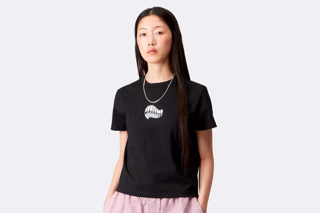 Carhartt WIP Wmns Psshh T-Shirt Black / Blue Fog