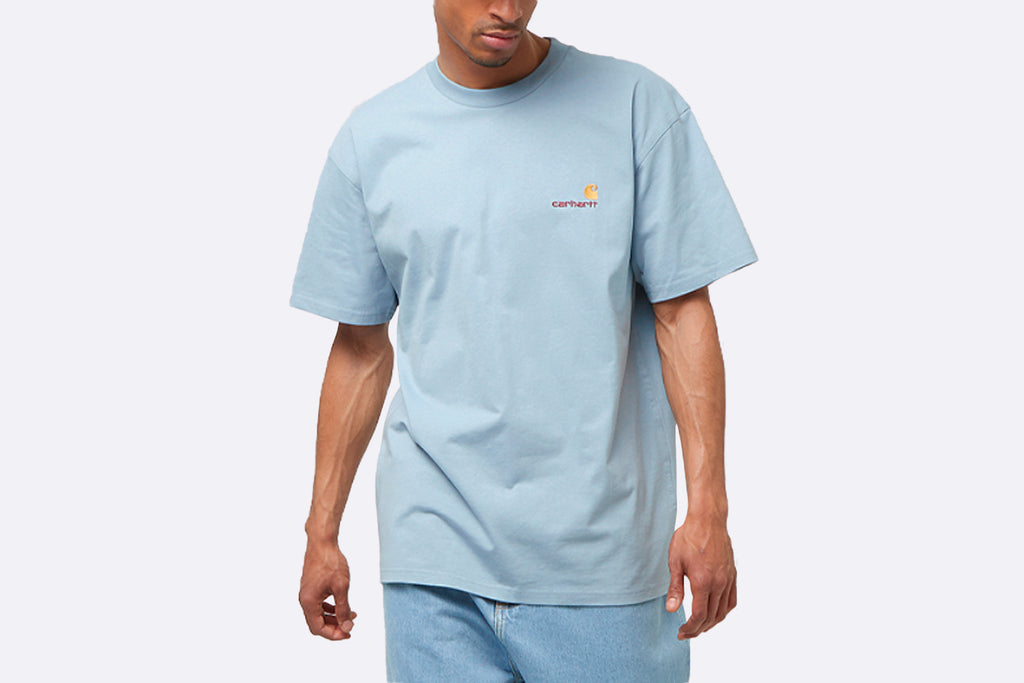 Carhartt WIP S/S American Script T-shirt Frosted Blue