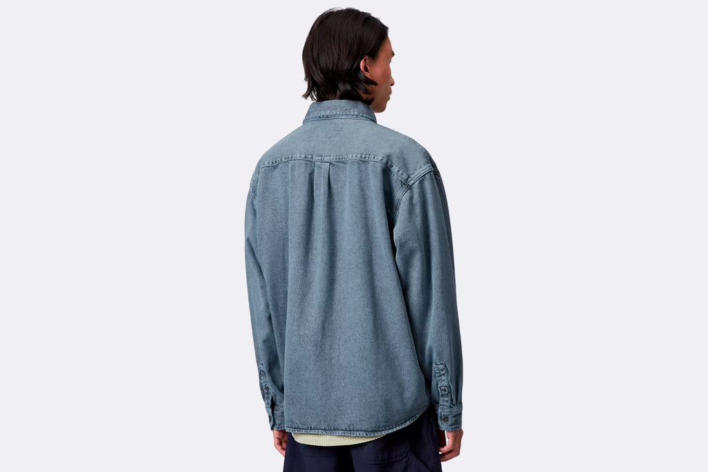 Carhartt WIP The Tigan Shirt Jacket Black Blue Fog