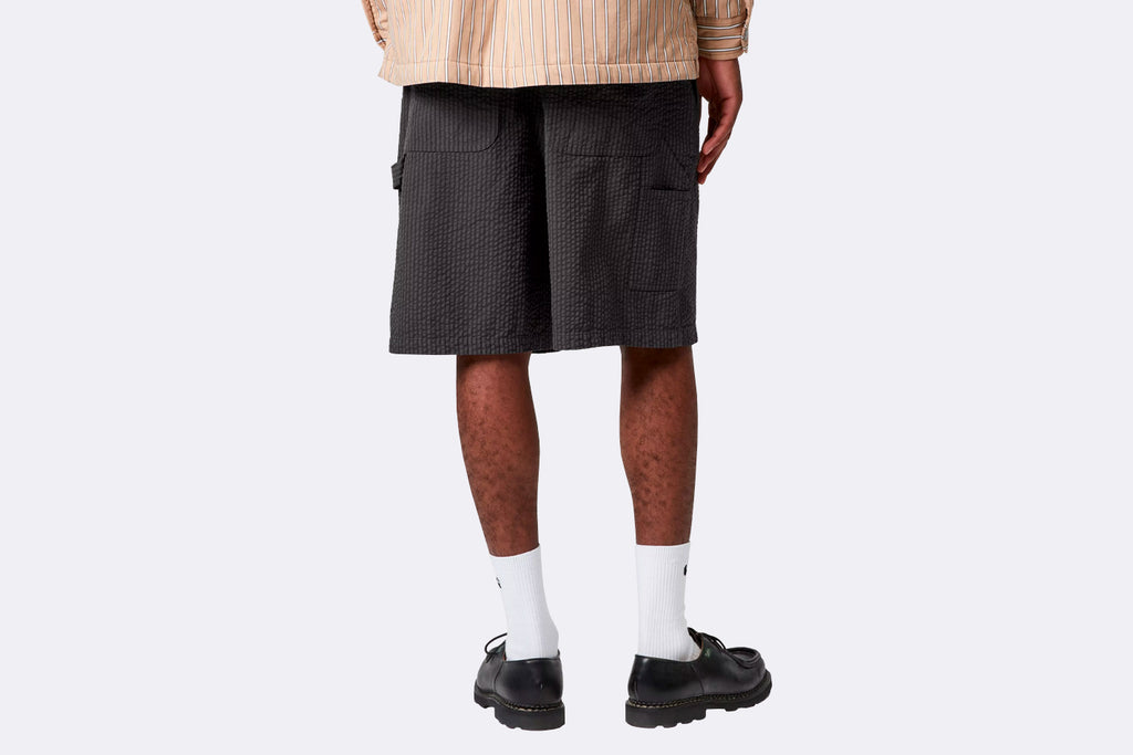 Carhartt WIP Toland Short Cotton Seersucker Toland Strip Black