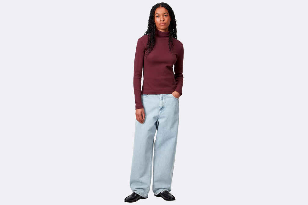 Carhartt WIP Wmns Brandon Pant Blue Heavy Stone Bleached