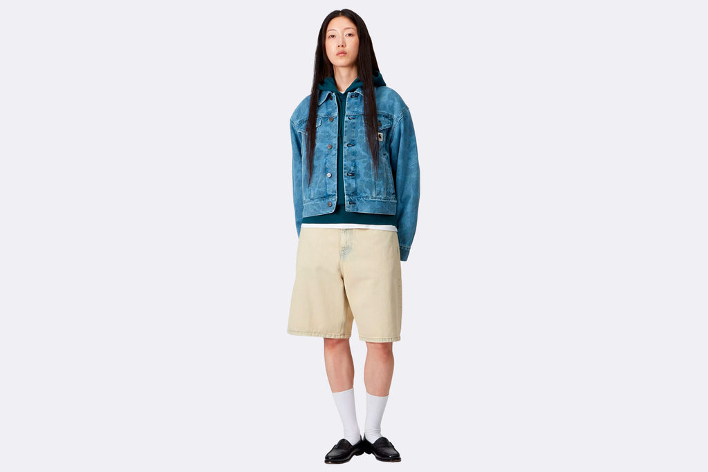 Carhartt WIP Wmns Brandon Short Smith Denim Blue Sand Bleached