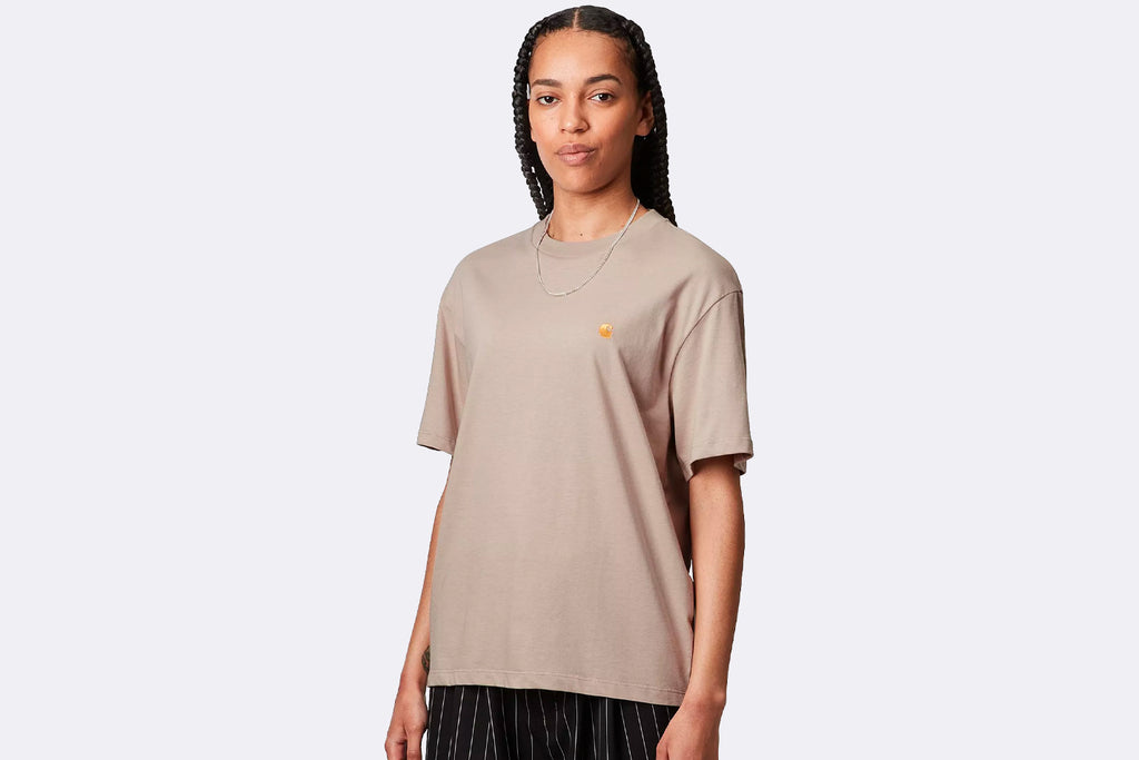 Carhartt WIP Wmns Chase T-Shirt Dusky Beige Gold