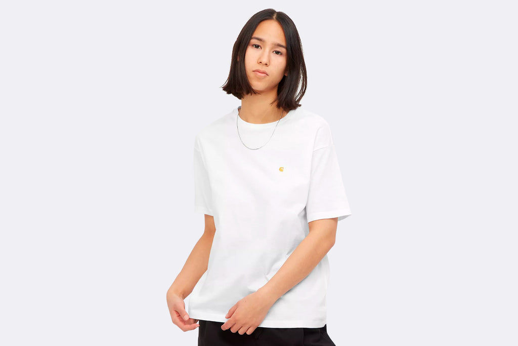 Carhartt WIP Wmns Chase T-Shirt White Gold