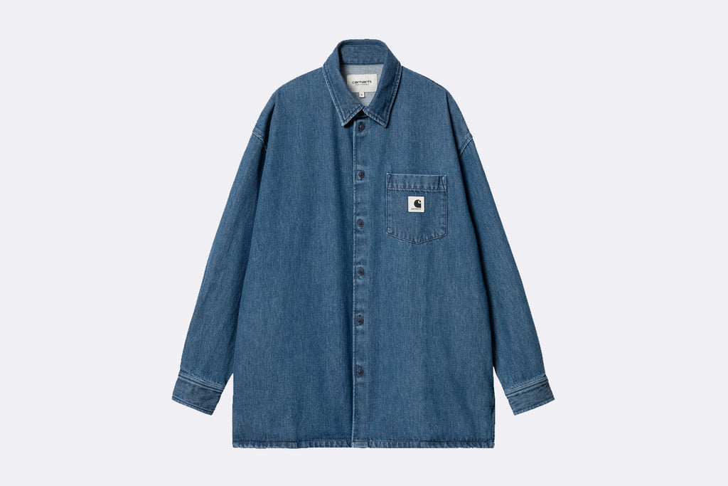 Carhartt WIP Wmns Glennon Shirt Jacket Blue Stone Washed