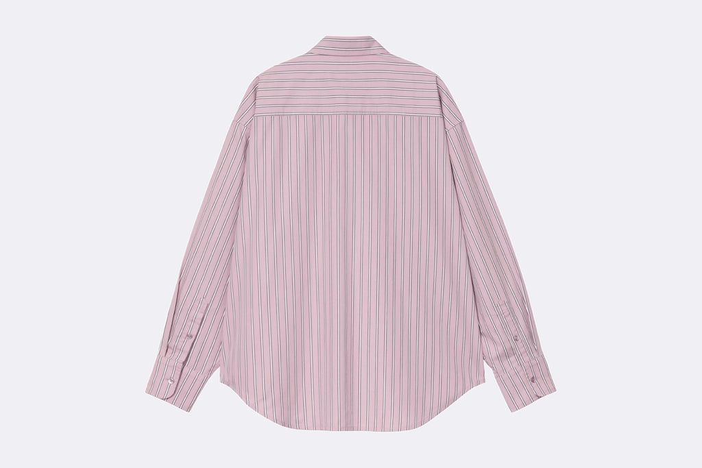 Carhartt WIP Wmns Grimsby Shirt Cotton Poplin Grimsby Stripe Pink Fog