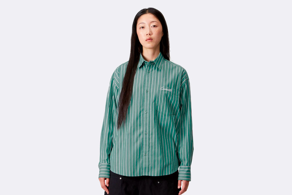 Carhartt WIP Wmns Grimsby Shirt Cotton Poplin Saguaro