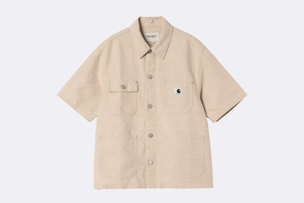 Carhartt WIP Wmns S/S Michigan Shirt Natural Rinsed