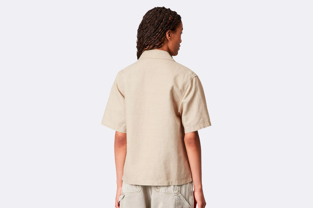 Carhartt WIP Wmns S/S Michigan Shirt Natural Rinsed