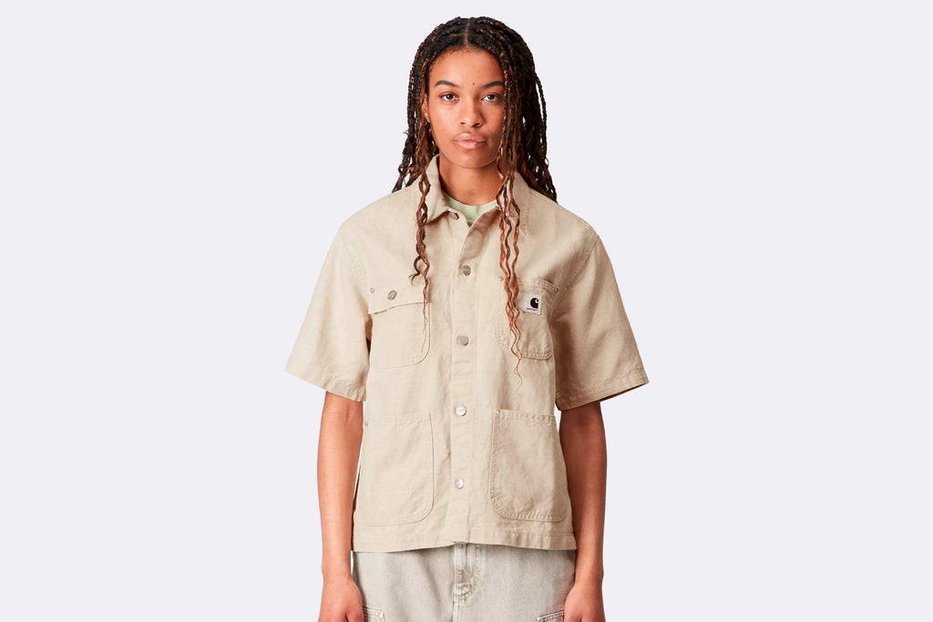 Carhartt WIP Wmns S/S Michigan Shirt Natural Rinsed