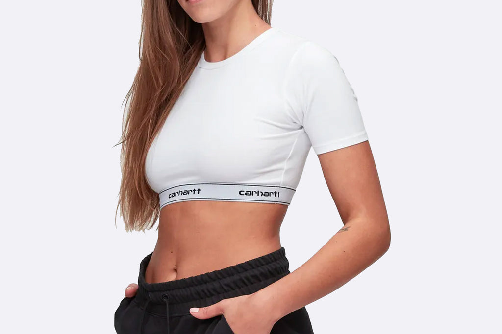 Carhartt WIP Wmns Script Crop Top White