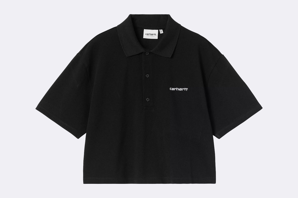 Carhartt WIP Wmns Carhartt Script Polo Black