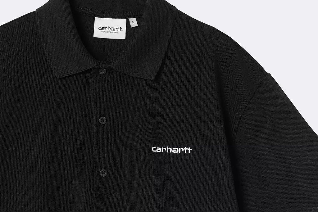 Carhartt WIP Wmns Carhartt Script Polo Black