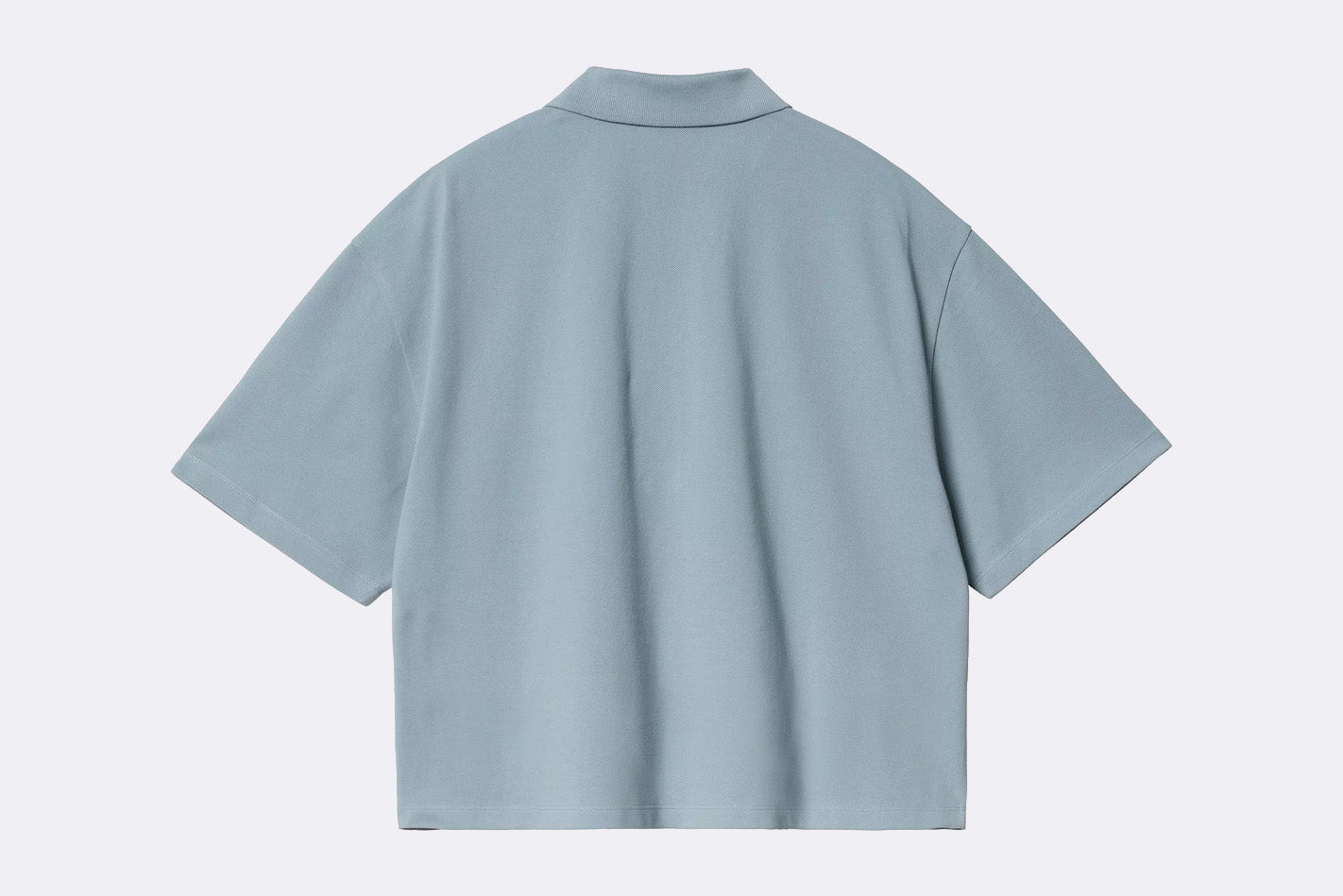 Carhartt WIP Wmns Carhartt Script Polo T-Shirt Frosted Blue