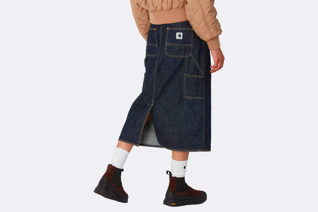 Carhartt WIP Wmns Single Knee Skirt Blue Rinsed
