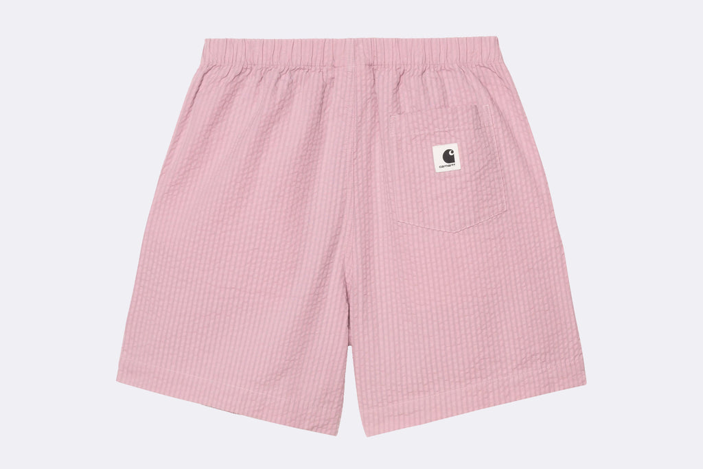 Carhartt WIP Wmns Toland Short Cotton Seersucker Toland Stripe Pink Fog