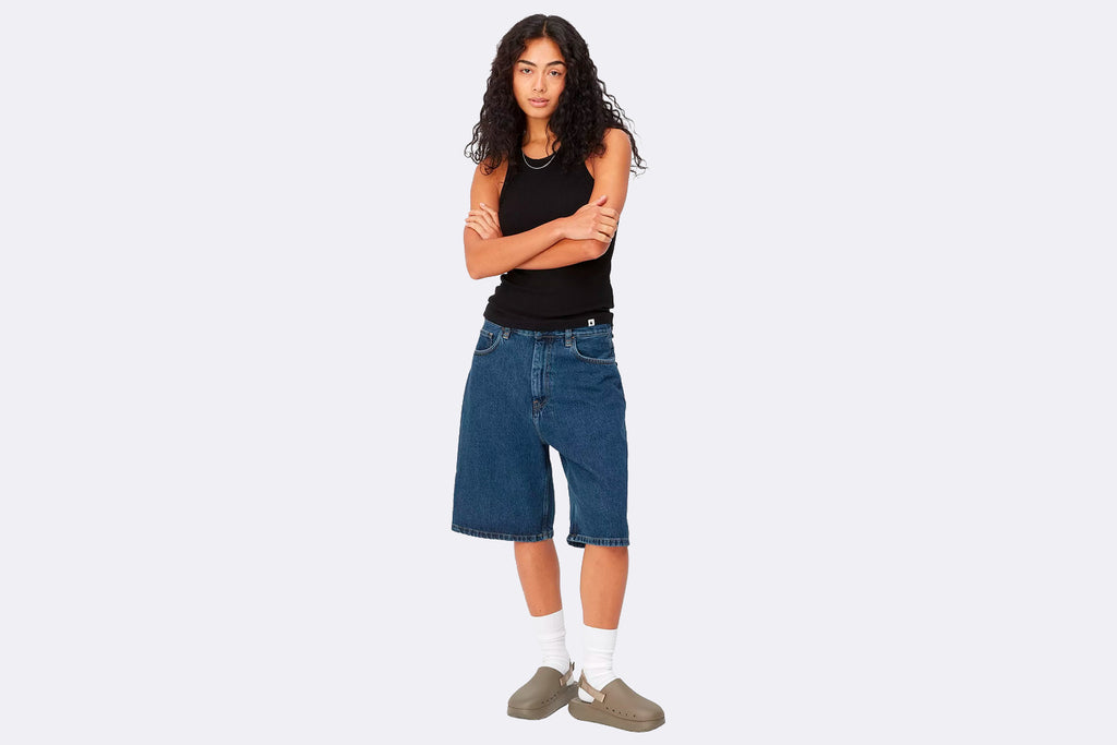 Carhartt WIP Wmns Brandon Short Blue Stone Washed