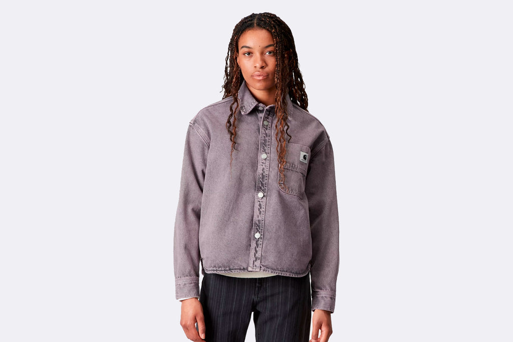 Carhartt WIP Wmns Georgia Shirt Black / Hortensia
