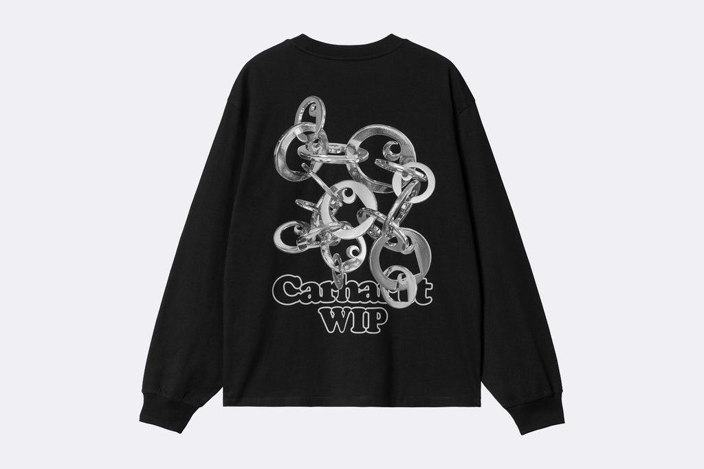 Carhartt WIP Wmns L/S Linked Charms T-Shirt Black Silver