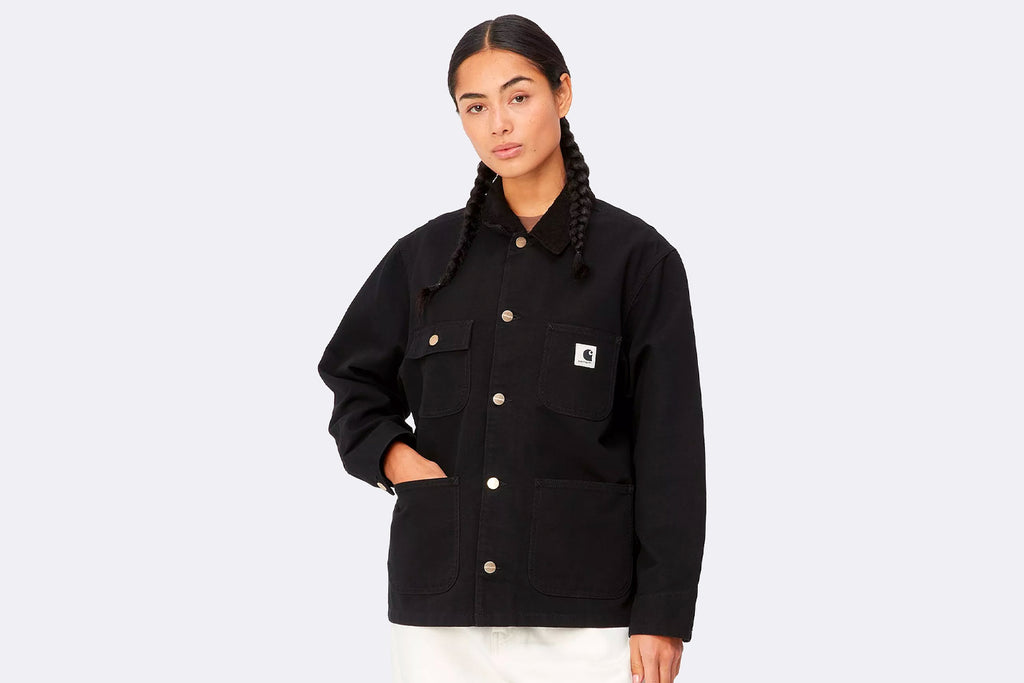 Carhartt WIP Wmns Og Michigan Coat Black Rinsed