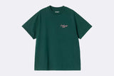 Carhartt WIP Wmns Signature T-Shirt Dark Fir Glassy Pink